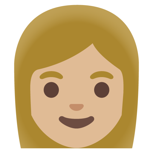 Google design of the woman: medium-light skin tone emoji verson:Noto Color Emoji 15.0