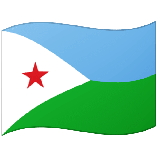 Google design of the flag: Djibouti emoji verson:Noto Color Emoji 15.0