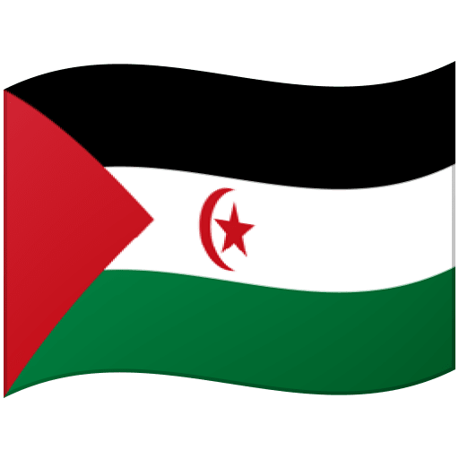 Google design of the flag: Western Sahara emoji verson:Noto Color Emoji 15.0