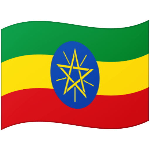 Google design of the flag: Ethiopia emoji verson:Noto Color Emoji 15.0