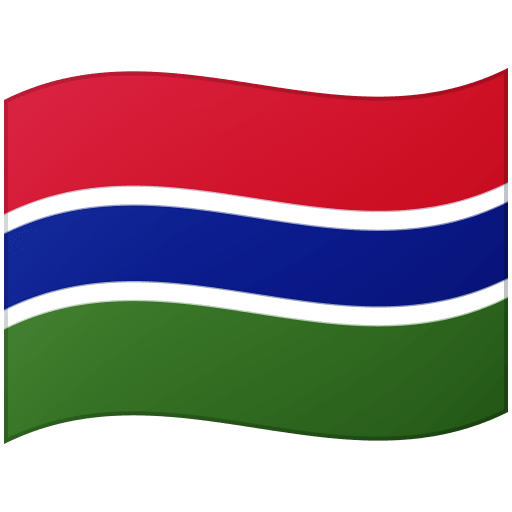 Google design of the flag: Gambia emoji verson:Noto Color Emoji 15.0