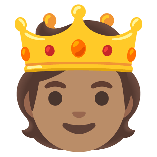 🫅🏽 Person With Crown: Medium Skin Tone Emoji Meaning - From Girl & Guy ...