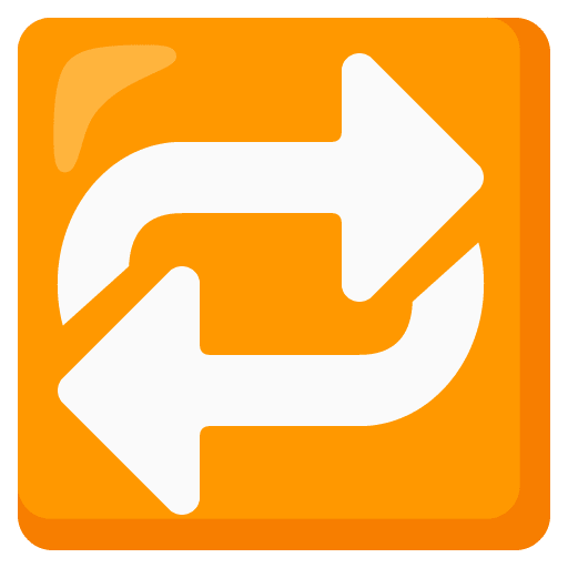 Google design of the repeat button emoji verson:Noto Color Emoji 15.0
