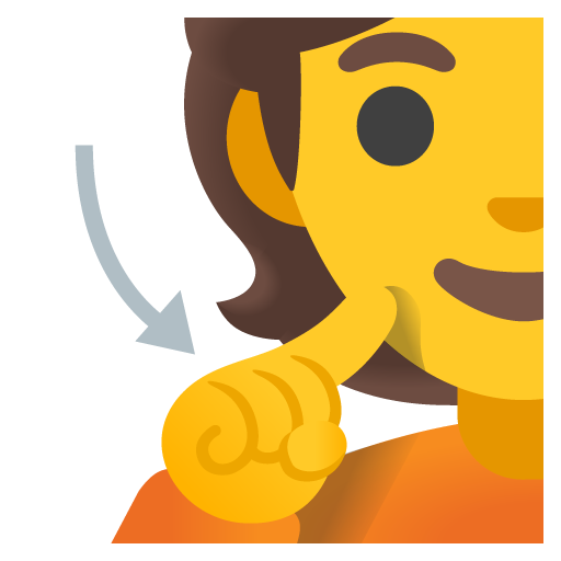 Google design of the deaf person emoji verson:Noto Color Emoji 15.1