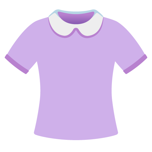 Google design of the woman’s clothes emoji verson:Noto Color Emoji 15.1