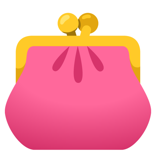 Google design of the purse emoji verson:Noto Color Emoji 15.1
