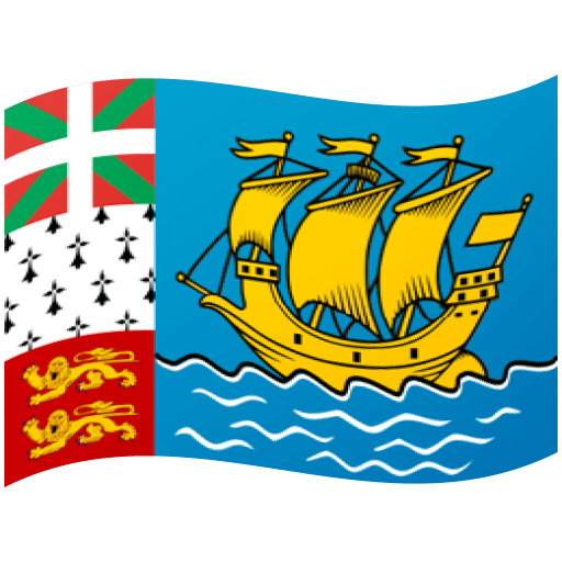 Google design of the flag: St. Pierre & Miquelon emoji verson:Noto Color Emoji 15.0