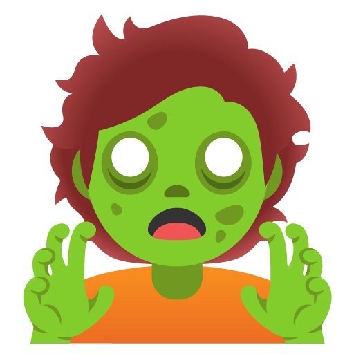 Google design of the zombie emoji verson:Noto Color Emoji 15.0