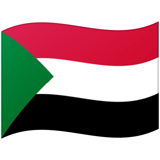 Google design of the flag: Sudan emoji verson:Noto Color Emoji 15.0
