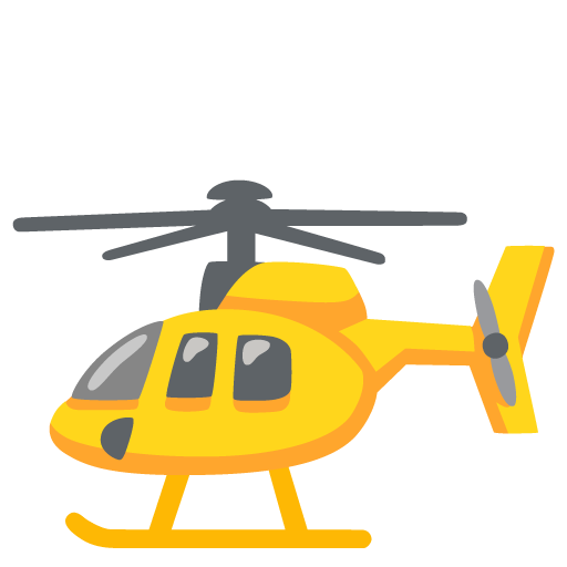 Google design of the helicopter emoji verson:Noto Color Emoji 15.0