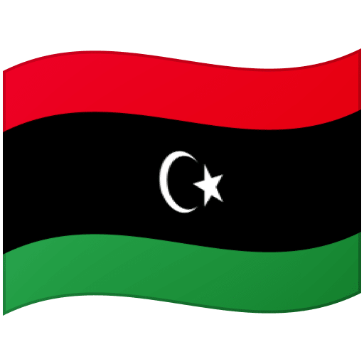Google design of the flag: Libya emoji verson:Noto Color Emoji 15.0