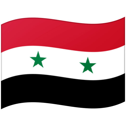 Google design of the flag: Syria emoji verson:Noto Color Emoji 15.0