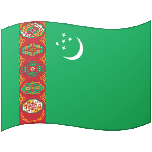 Google design of the flag: Turkmenistan emoji verson:Noto Color Emoji 15.0
