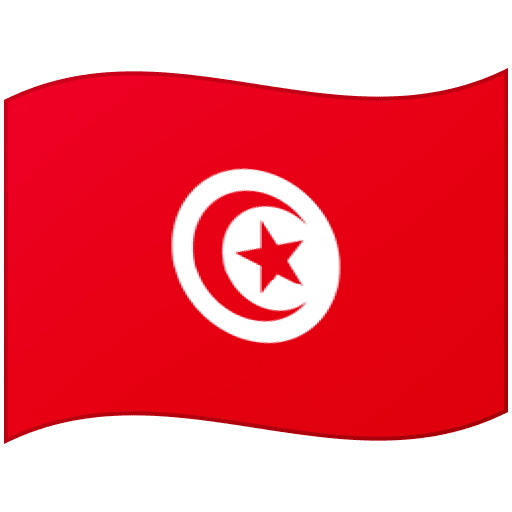 Google design of the flag: Tunisia emoji verson:Noto Color Emoji 15.0
