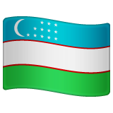 Whatsapp design of the flag: Uzbekistan emoji verson:2.23.2.72