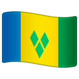 Whatsapp design of the flag: St. Vincent & Grenadines emoji verson:2.23.2.72