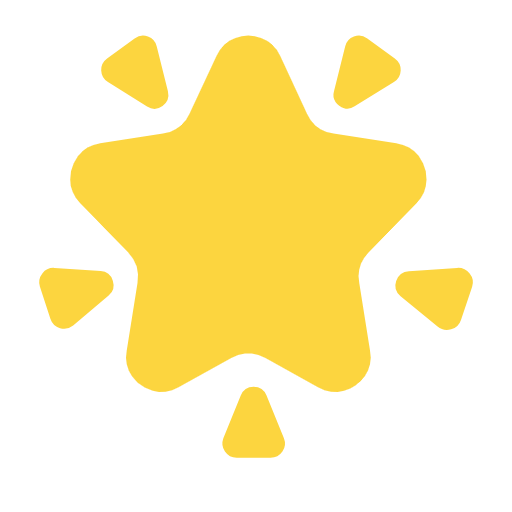 Microsoft design of the glowing star emoji verson:Windows-11-23H2