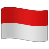 Whatsapp design of the flag: Indonesia emoji verson:2.23.2.72