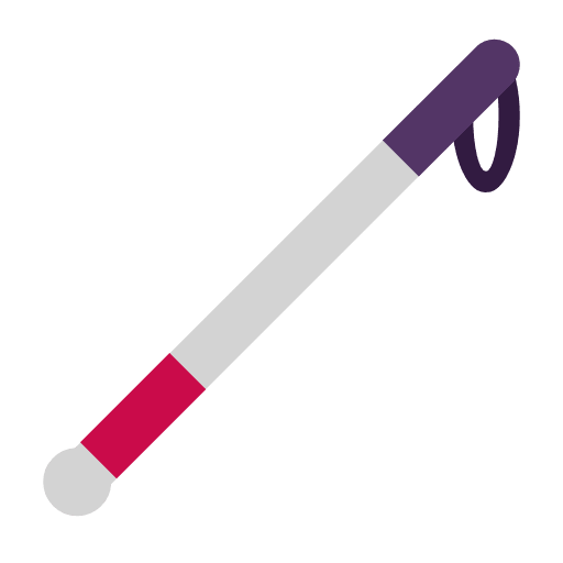 Microsoft Microsoft design of the white cane emoji verson:Windows-11-23H2