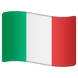 Whatsapp design of the flag: Italy emoji verson:2.23.2.72