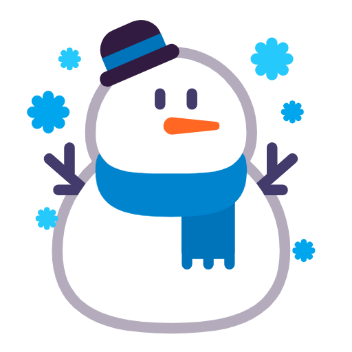 Microsoft design of the snowman emoji verson:Windows-11-23H2