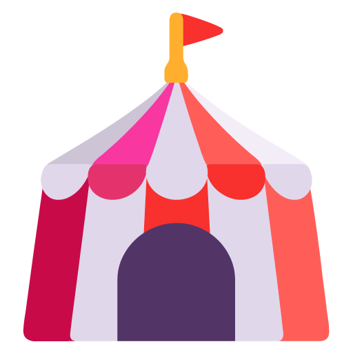 Microsoft design of the circus tent emoji verson:Windows-11-22H2