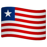 Whatsapp design of the flag: Liberia emoji verson:2.23.2.72