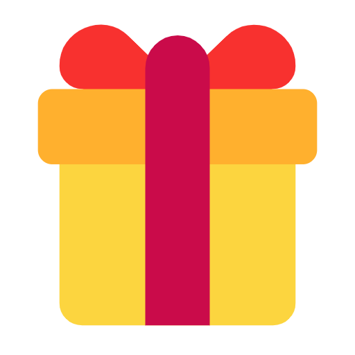 Microsoft design of the wrapped gift emoji verson:Windows-11-23H2