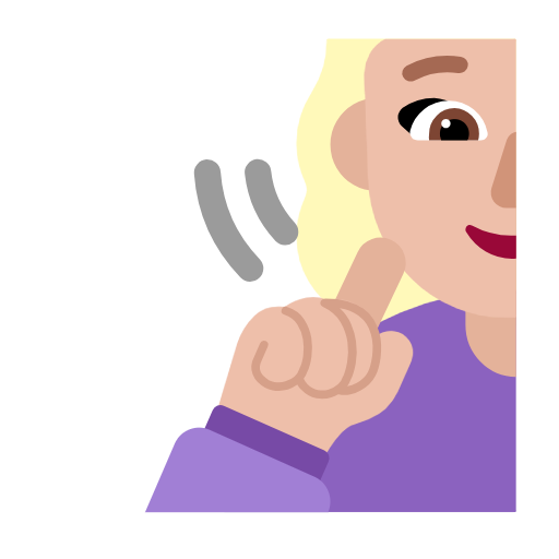 Microsoft design of the deaf man: medium-light skin tone emoji verson:Windows-11-23H2