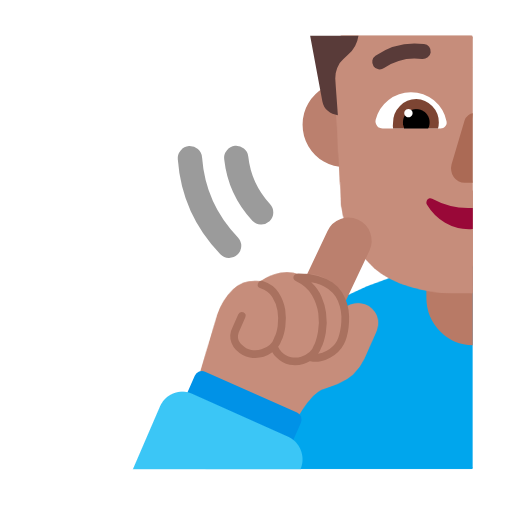 Microsoft design of the deaf woman: medium skin tone emoji verson:Windows-11-23H2