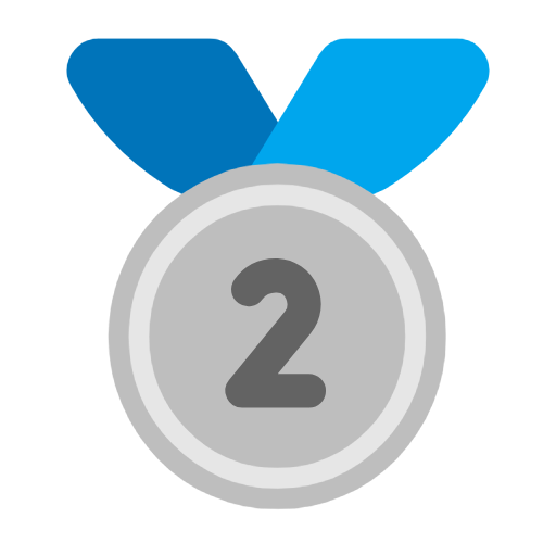 Microsoft design of the 2nd place medal emoji verson:Windows-11-23H2
