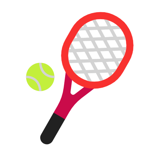Microsoft design of the tennis emoji verson:Windows-11-23H2