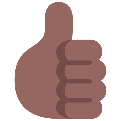 Microsoft design of the thumbs up: medium-dark skin tone emoji verson:Windows-11-22H2