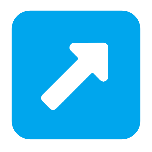 Microsoft design of the up-right arrow emoji verson:Windows-11-23H2