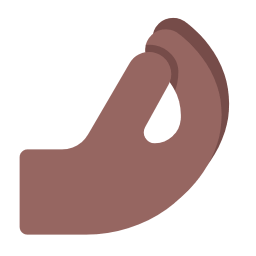 Microsoft design of the pinched fingers: medium-dark skin tone emoji verson:Windows-11-23H2