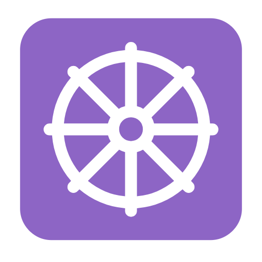 Microsoft design of the wheel of dharma emoji verson:Windows-11-23H2