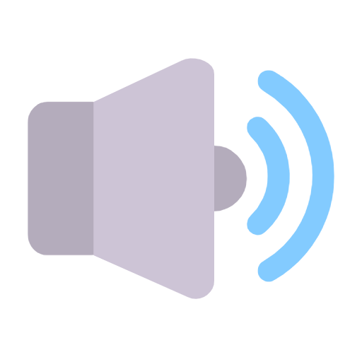 Microsoft design of the speaker high volume emoji verson:Windows-11-23H2