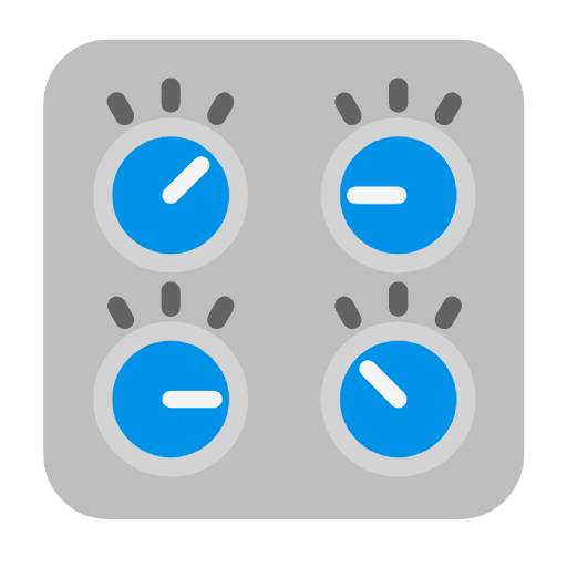 Microsoft design of the control knobs emoji verson:Windows-11-23H2