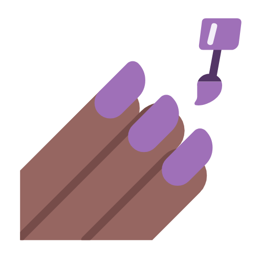 Microsoft design of the nail polish: medium-dark skin tone emoji verson:Windows-11-23H2