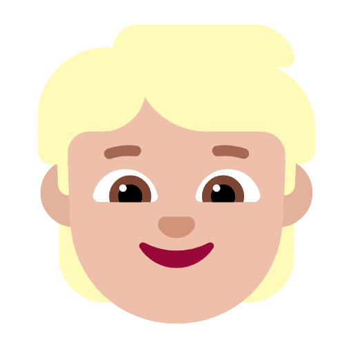 Microsoft Microsoft design of the child: medium-light skin tone emoji verson:Windows-11-23H2