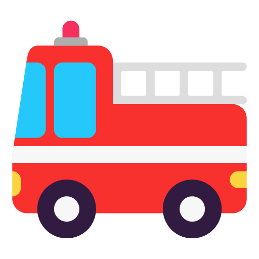 Microsoft design of the fire engine emoji verson:Windows-11-22H2