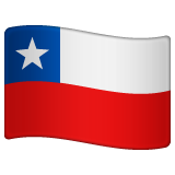 Whatsapp design of the flag: Chile emoji verson:2.23.2.72