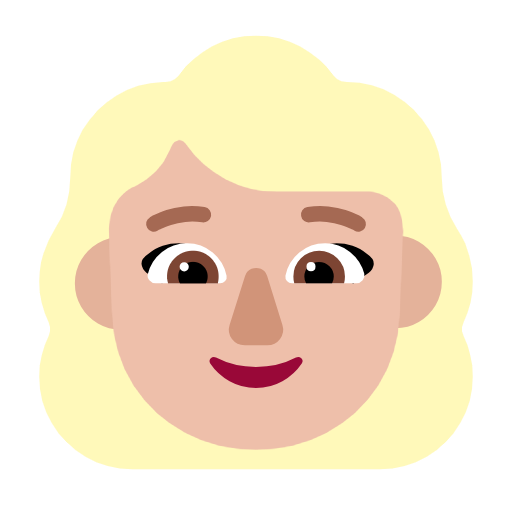 Microsoft design of the woman: medium-light skin tone emoji verson:Windows-11-23H2