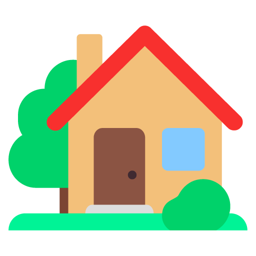 Microsoft design of the house with garden emoji verson:Windows-11-22H2