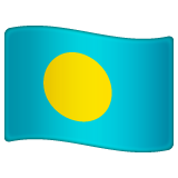 Whatsapp design of the flag: Palau emoji verson:2.23.2.72