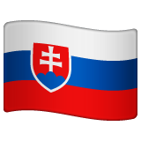 Whatsapp design of the flag: Slovakia emoji verson:2.23.2.72
