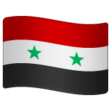 Whatsapp design of the flag: Syria emoji verson:2.23.2.72