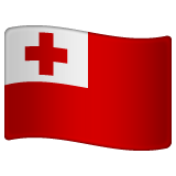 Whatsapp design of the flag: Tonga emoji verson:2.23.2.72