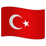 Whatsapp design of the flag: Turkey emoji verson:2.23.2.72