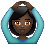 Whatsapp Whatsapp design of the person gesturing OK: dark skin tone emoji verson:2.23.2.72